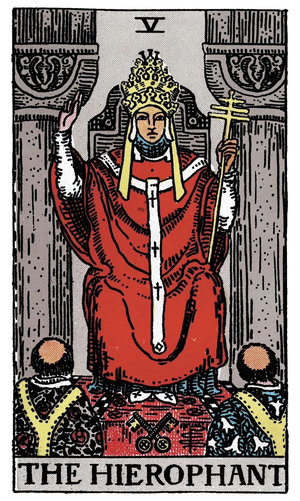 教皇 The Hierophant 韦特塔罗牌面
